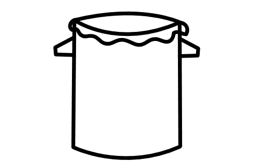 7 gallon certified compostable garbage bag drawing